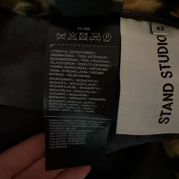 New Stand studio Tiffany Jacket. Leopard print faux fur jacket - Picture 6 of 6